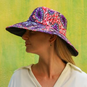 Sombrero estampado africano Lago Rosa